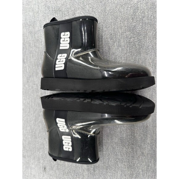 UGG 1113190 - Classic Black Shearling-Lined Waterproof Mini Pull-On Ankle Boot 7 - Picture 11 of 12